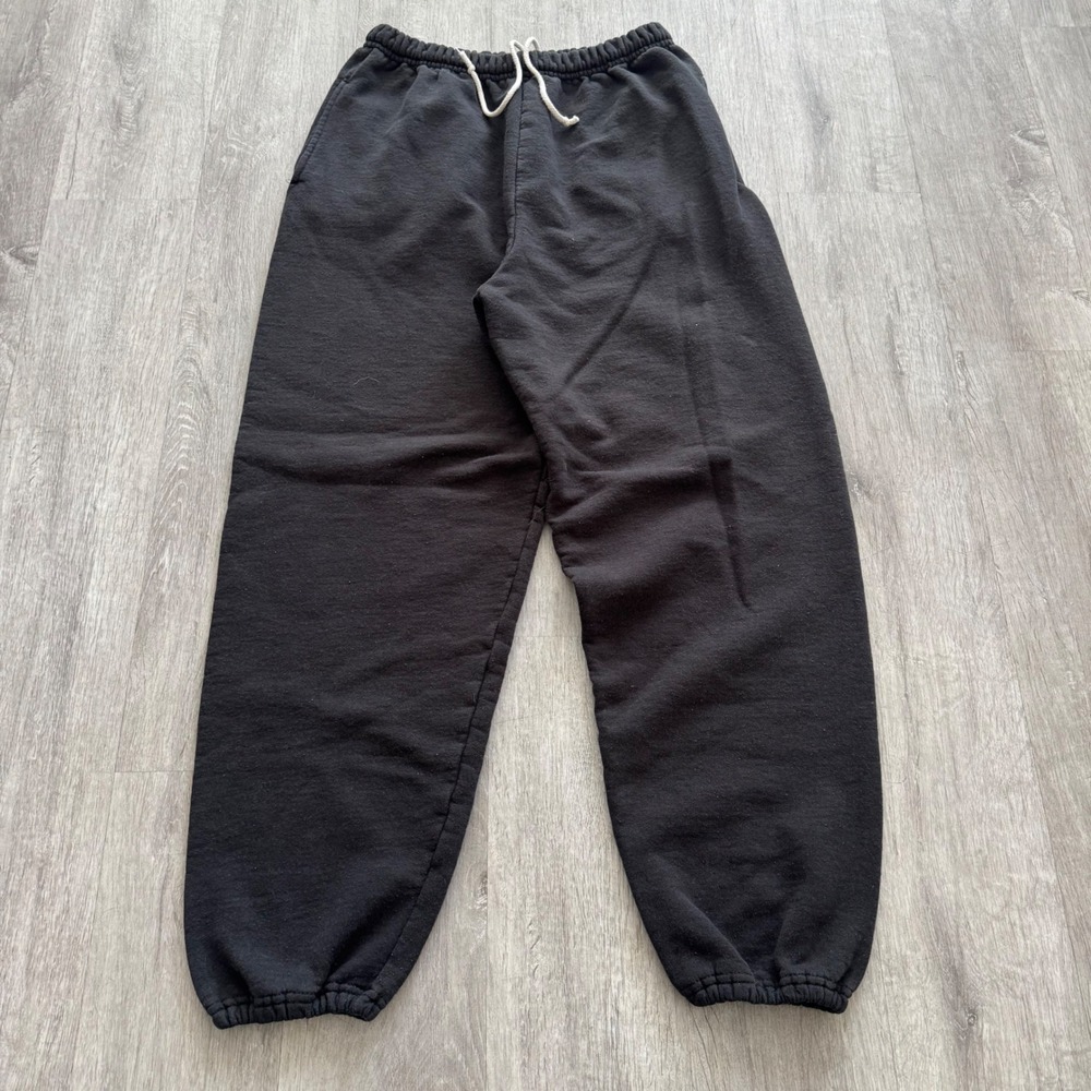 Vintage Jerzees Activewear Premium Fit Mens Sweatpants Black Joggers Size M